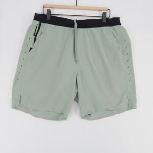 Ten Thousand Interval Shorts Mens XL Green 7 Inch Inseam Training Running